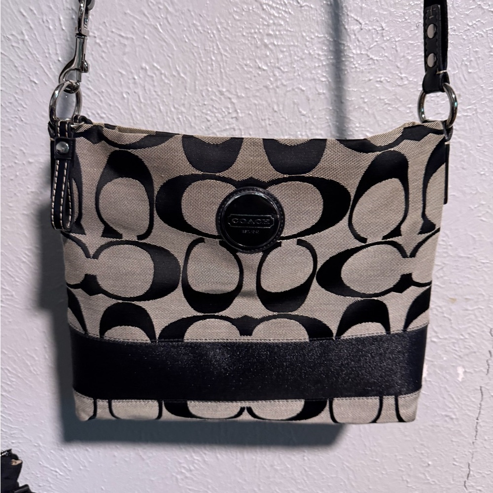 Coach Black and Gray Crossbody Bag